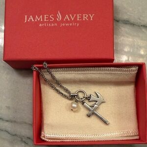 James Avery Silver Necklace with Pearl Charm